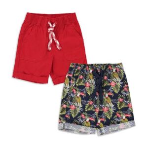 Home 2 pack tropical shorts red